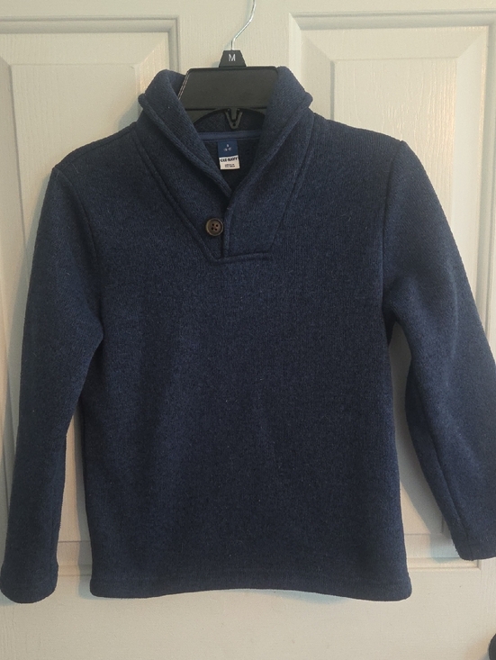 Old Navy Other - Old Navy Men's Navy Shawl-Collar Pullover Sweater with Button Sz 6/7